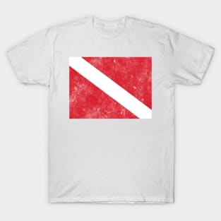 Grunge Scuba Diving Flag T-Shirt